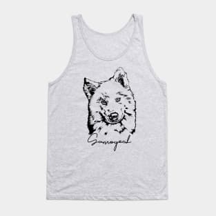 Samoyed dog lover portrait Tank Top